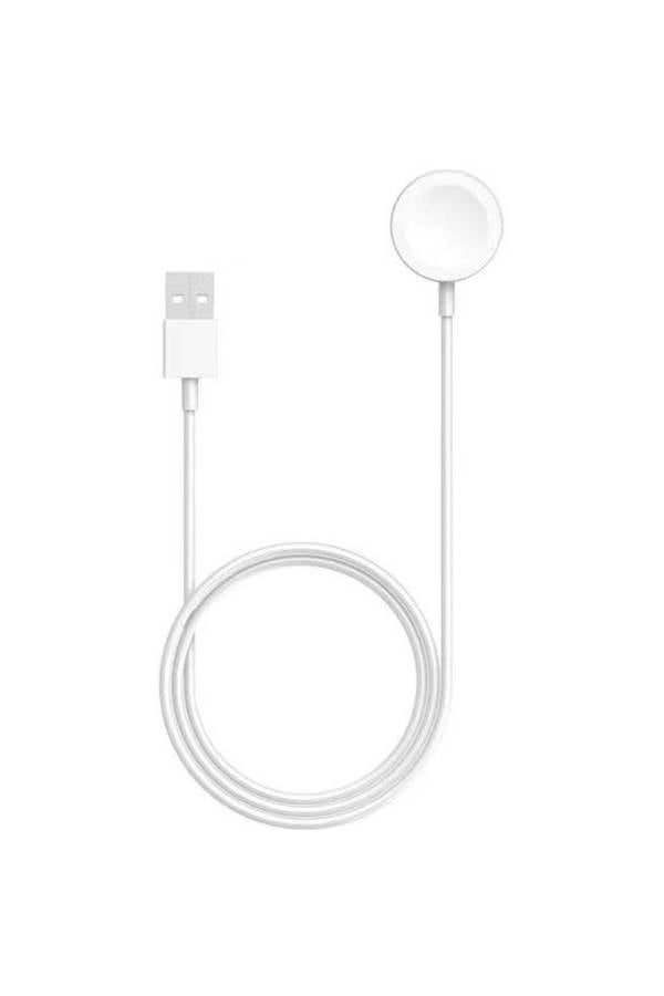 محول وكابل شحن مغناطيسي لاسلكي بمنفذ USB للساعات الذكية أبيض - Image 3