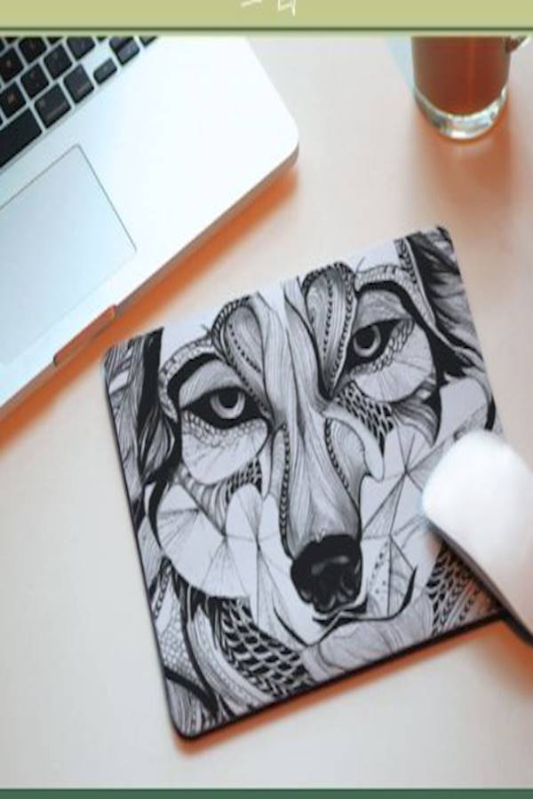 Animal Printed Mouse Pad Black/White - Image 4