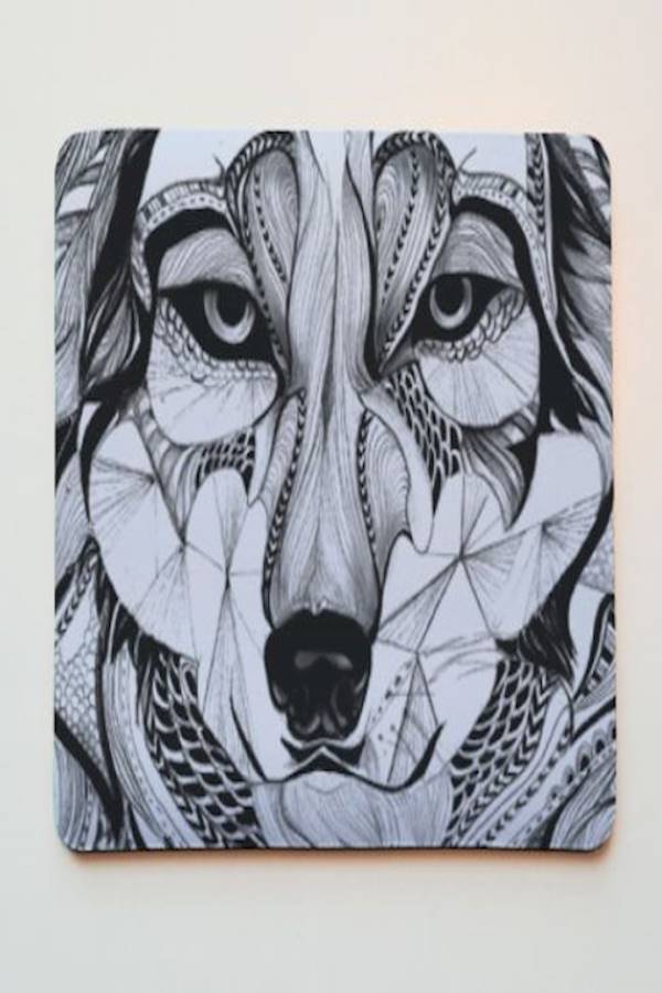 Animal Printed Mouse Pad Black/White - Image 5