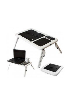 E-Table Portable Laptop Table With Er Fan Black/White  - Image 2