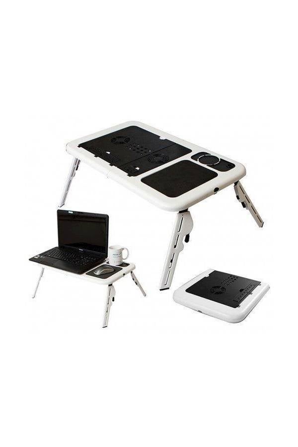 E-Table Portable Laptop Table With Er Fan Black/White  - Image 2