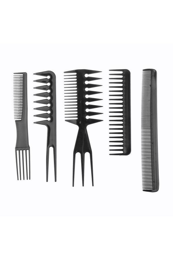 طقم أمشاط للشعر من 10 قطع أسود - Image 3