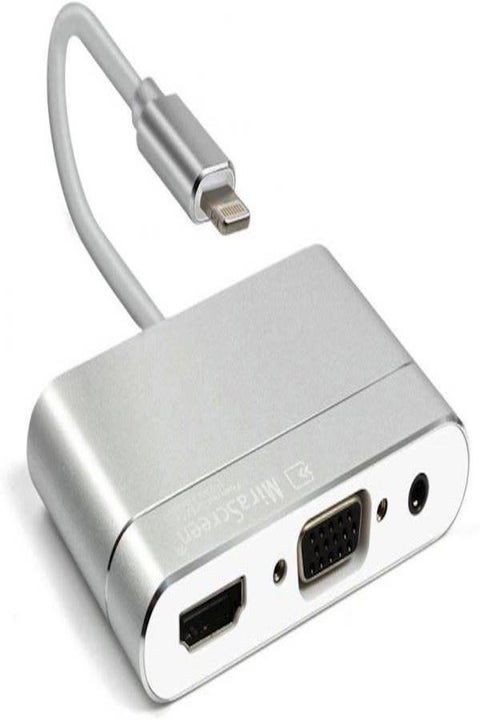 Lightning To Hdmi Vga Audio Adapter White