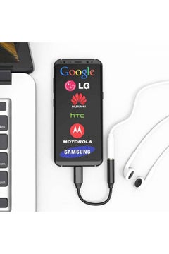 Generic USB Type C Headphone Jack Adapter, Type C to 3.5mm Female Earphone Aux Audio Connector Adapter for HTC Moto Galaxy Black  - Image 4
