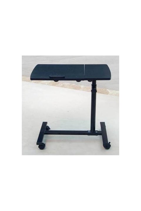 Adjustable Computer Desk With Folding Side Panel Black