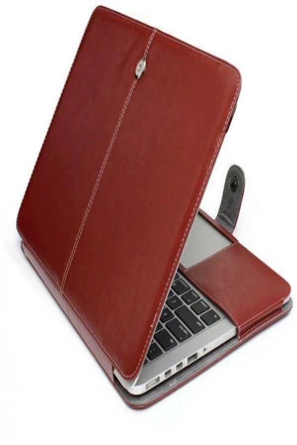 Pu Leather Case Laptop Notebook Sleeve Bag Cover For Macbook Air 13 Inch Red  - Image 4