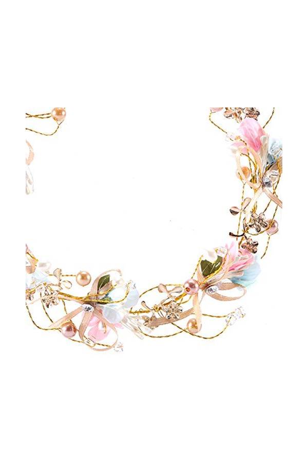 Handmade Flower Garland Hair Wreath Multicolour - Image 4