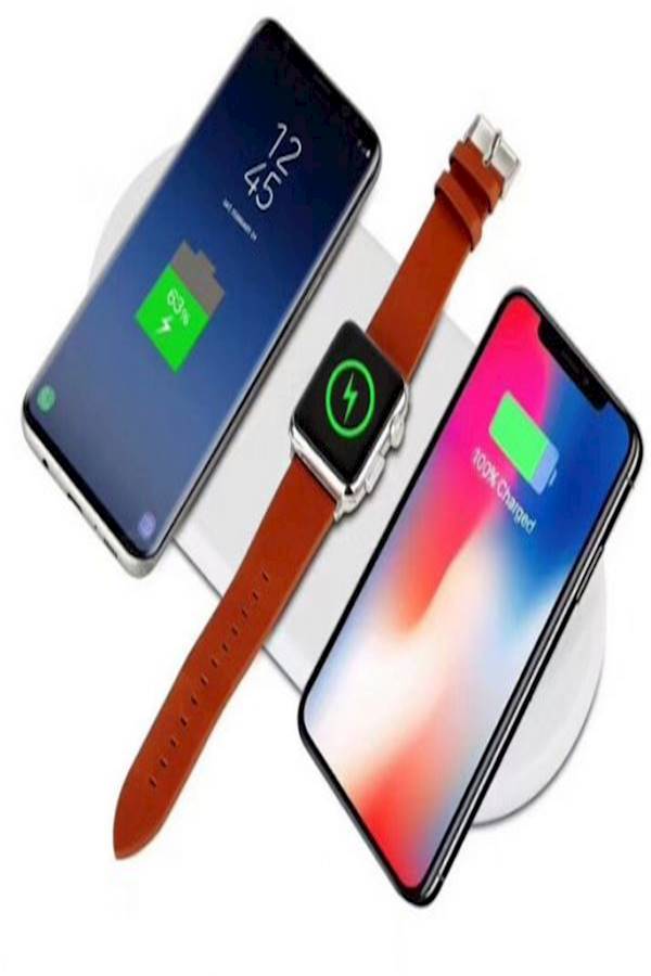 3-in-1 Fast Wireless Charging Dock White - Image 3