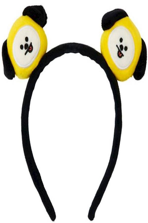 Animal Pattern Plush Hairband Black/Yellow/White