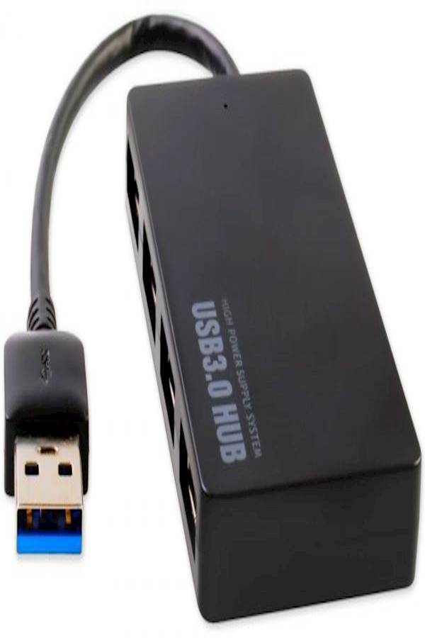 Generic Portable 4-Ports USB Hub Black  - Image 3