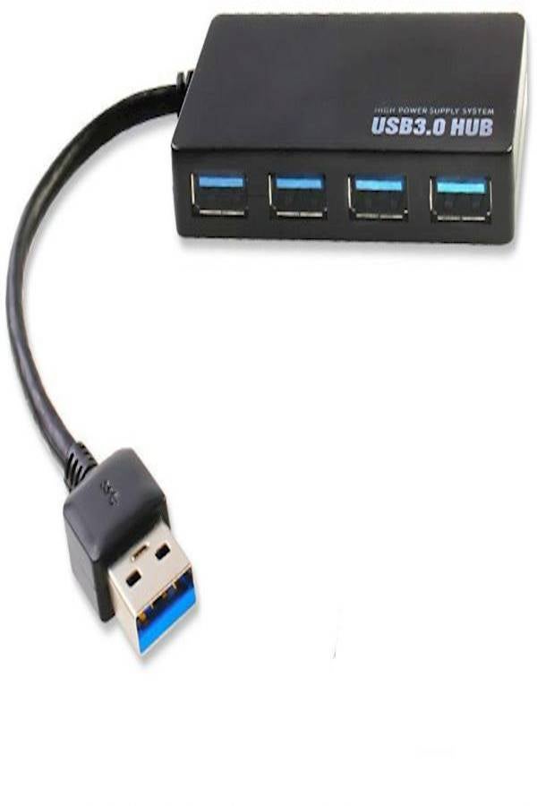 Generic Portable 4-Ports USB Hub Black  - Image 1