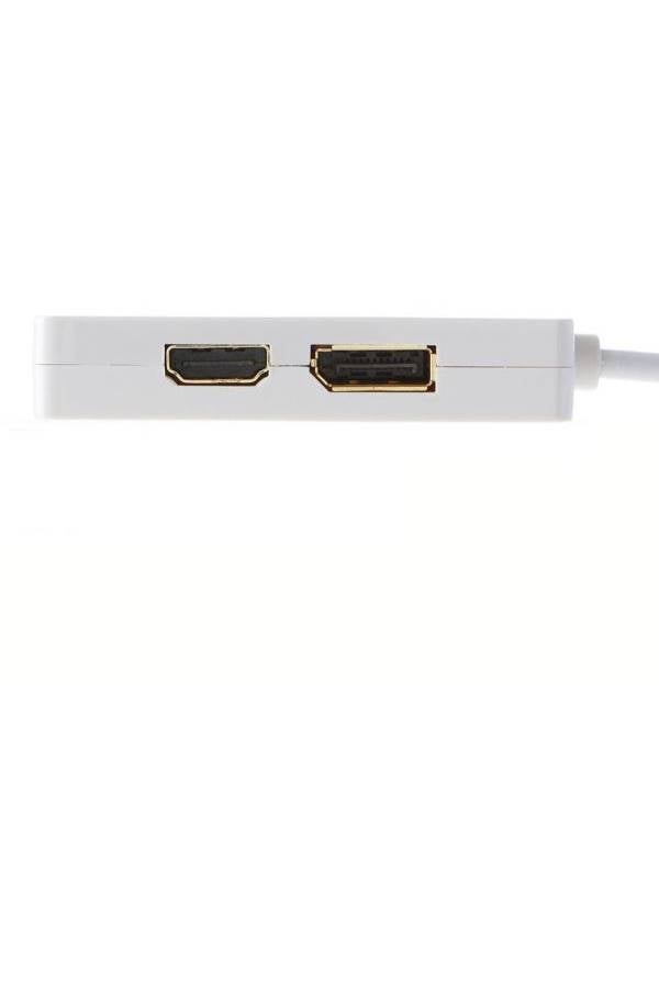 3-In-1 Mini Displayport Adaptor White/Gold - Image 3