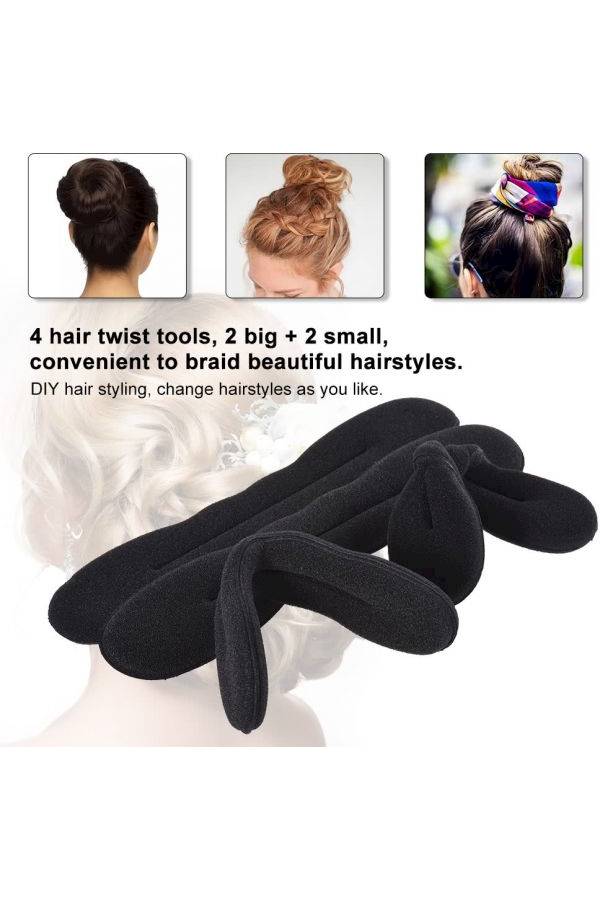 أداة لف الشعر لعمل تصفيفة الكعكة أسود 25جرام - Image 5