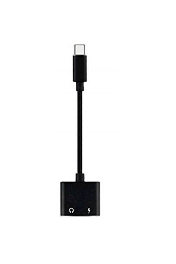 شاحن سماعة رأس بمحول من منفذ USB C إلى منفذ صوت أسود - Image 4