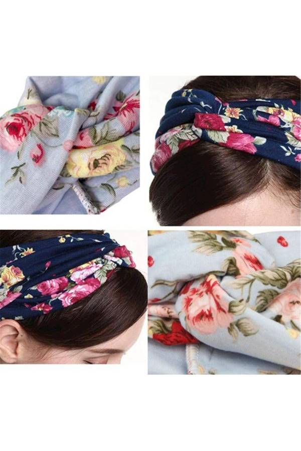 Headwraps Hair Band Blue/Red/Green - Image 4