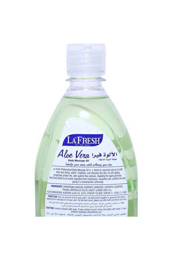 LA FRESH - Aloe Vera Body Massage Oil Green 500ml - Image 1