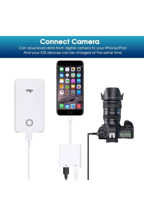USB Otg Adapter For iPhone White - Image 3