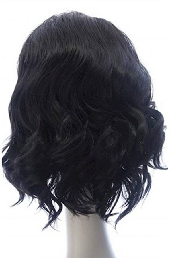 شعر مستعار قصير لا يحتاج إلى لاصق أسود - Image 3