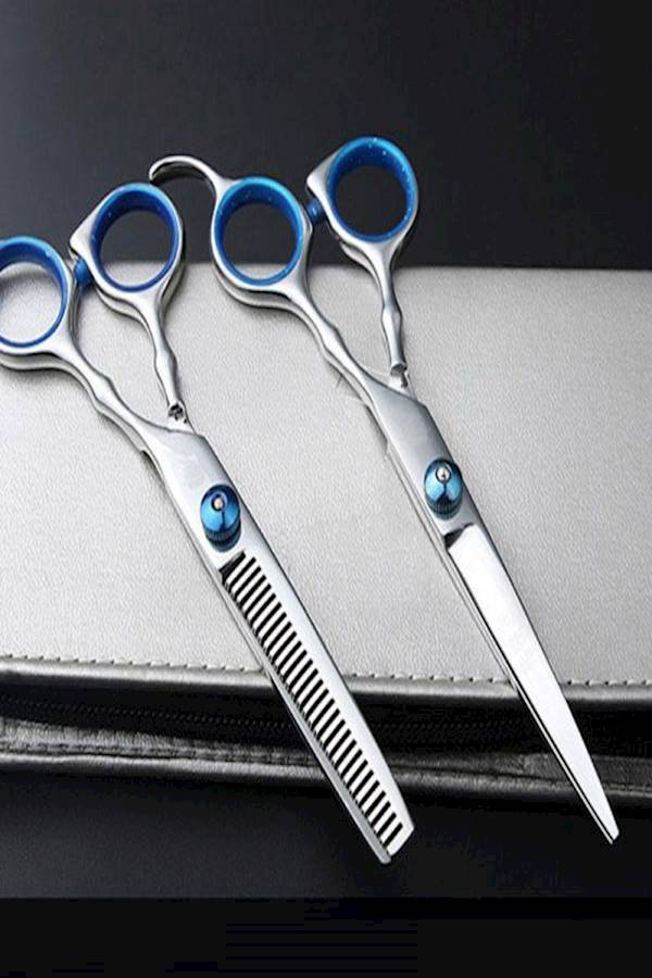 6-Piece Hair Cutting Tool Set Silver/Blue/White - Image 4