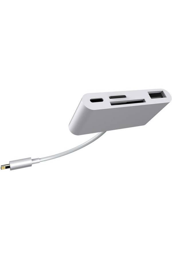 4 In 1 Card Reader For Ipad White  - Image 1