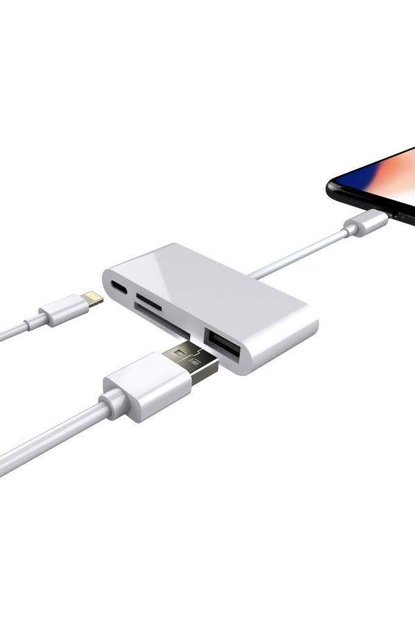 4 In 1 Card Reader For Ipad White  - Image 5