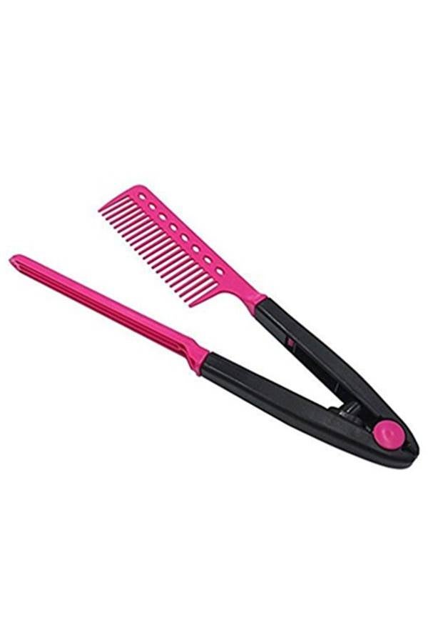 Generic V-Shaped Professional Beauty Styling Comb Pink/Black  - Image 1