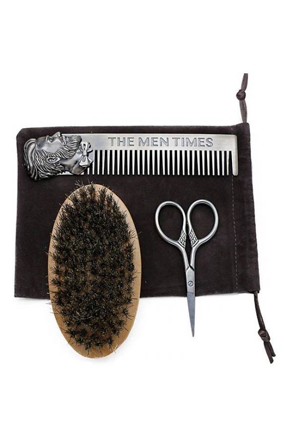 Beard Shaping Tool Set Brown/Silver/Black - Image 1