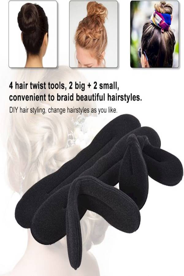 4-Piece Bun Making Tool Black - Image 5