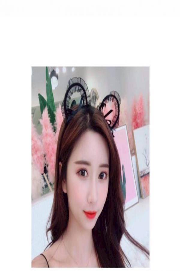 Cat Ear Headband Black/Grey - Image 3