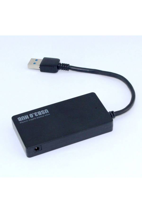 ماركة غير محددة - موزع صغير عالي السرعة بأربعة منافذ USB 3.0 أسود - Image 1
