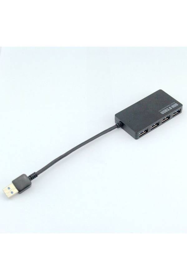 ماركة غير محددة - موزع صغير عالي السرعة بأربعة منافذ USB 3.0 أسود - Image 1