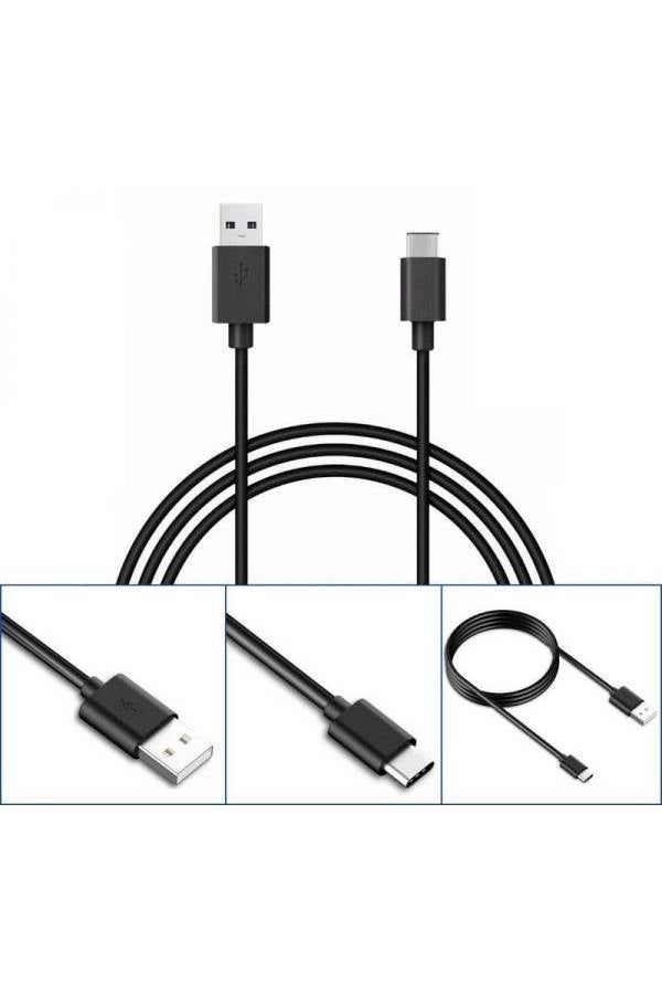 Generic - 3-Pin Charging Adapter For Samsung Note 8/Note 9/S8/S8+/S9/S9+/S10/S10+ With Type-C Charging Cable Black - Image 1