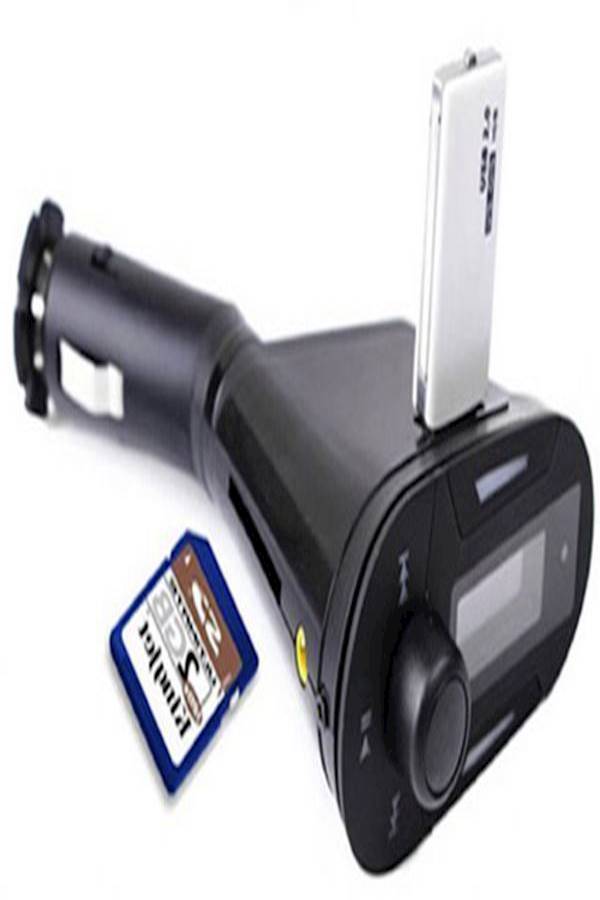 عدة مشغل ومحول إف إم USB لاسلكي مزود بجهاز تحكم عن بعد أسود - Image 4