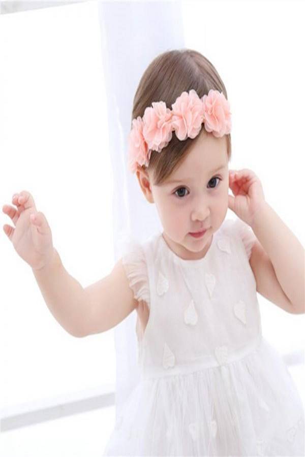 Flower Elastic Headband Pink - Image 4