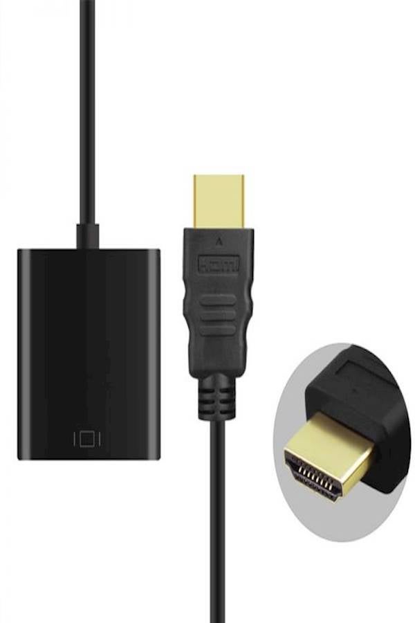 ماركة غير محددة كابل محول بمنفذ HDMI إلى منفذ VGA أسود  - Image 3