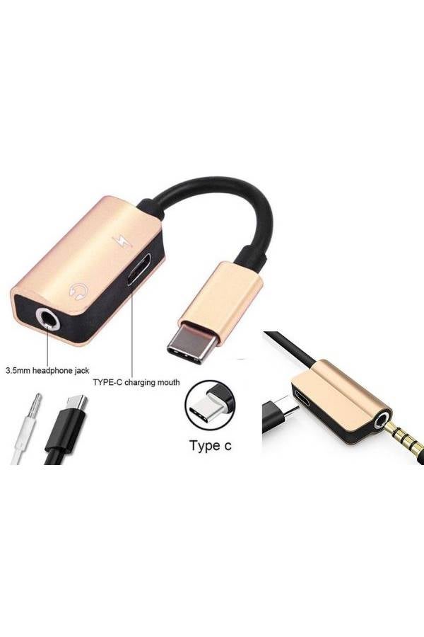 2-In 1 USB Type C Headphone Audio Jack Adapter For Xiaomi Huawei Mate Gold/Black/Silver - Image 4