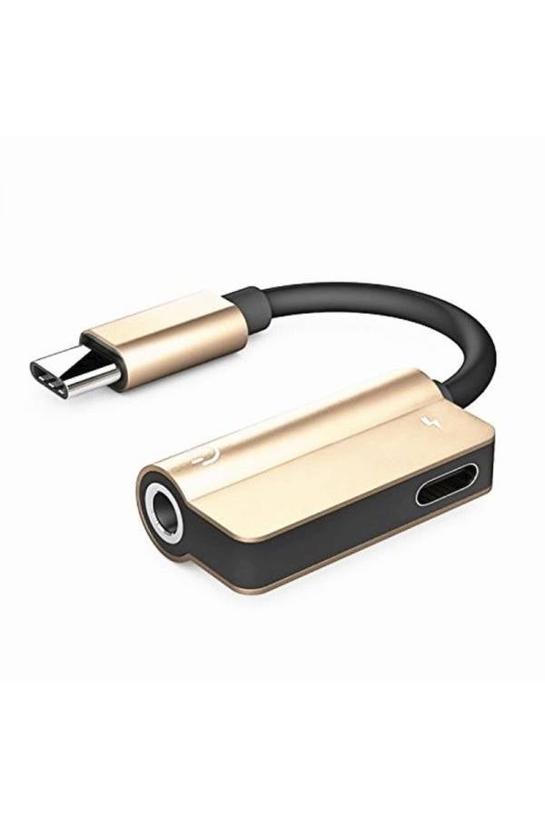 2-In 1 USB Type C Headphone Audio Jack Adapter For Xiaomi Huawei Mate Gold/Black/Silver - Image 2
