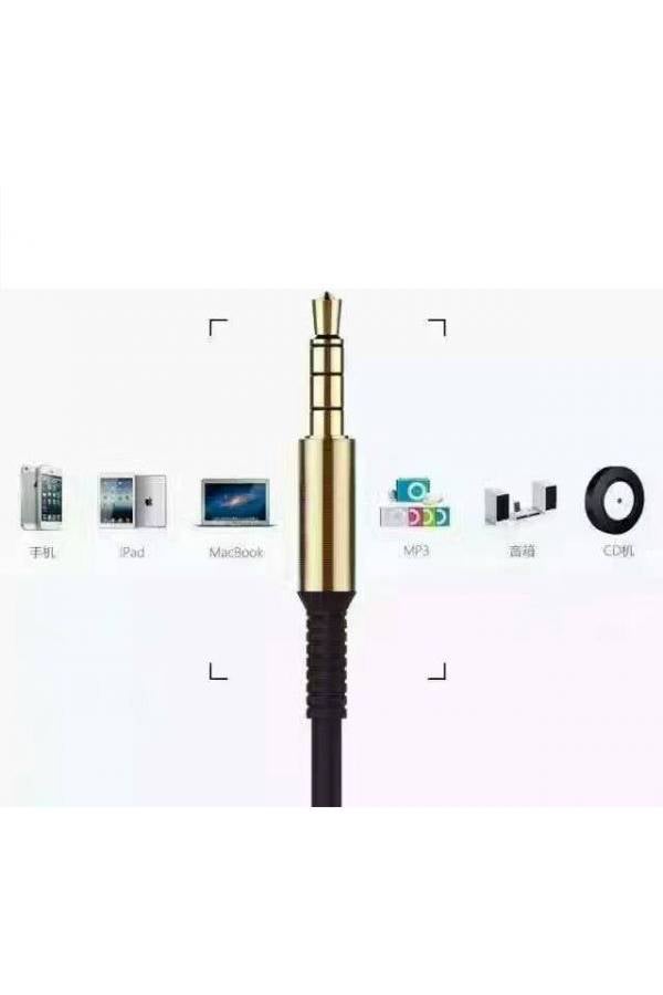 L Shaped Angle Car Audio Headphone Jack Cable Black  - Image 4
