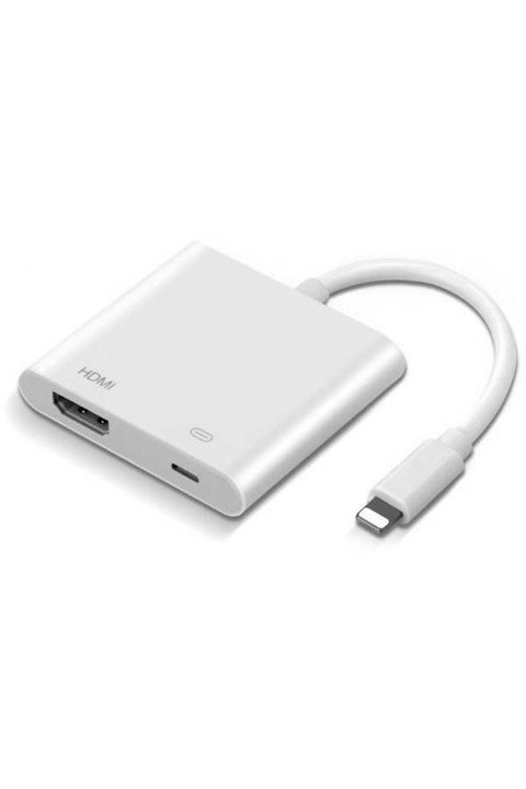 محول HDMI لأجهزة أبل آيفون وآيباد وآيبود أبيض