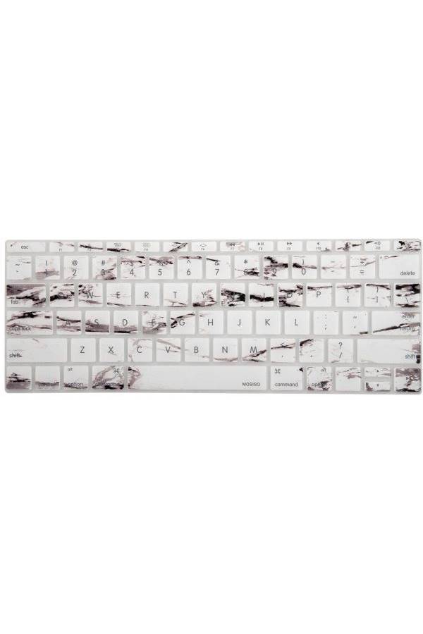 Marble Series Keyboard Cover For Apple MacBook Pro 13/15-Inch White/Grey - Image 5