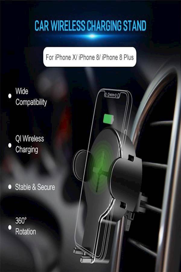 Generic - Wireless Mobile Charger For Apple iPhone 8/iPhone 8 Plus/iPhone X Black - Image 1