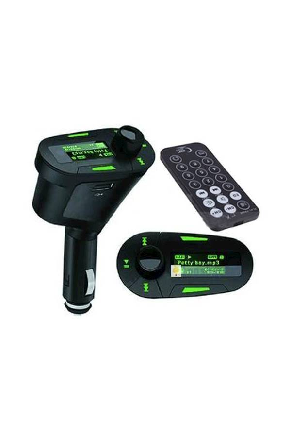 Wireless USB FM Transmitter With MMC LCD Remote Black
