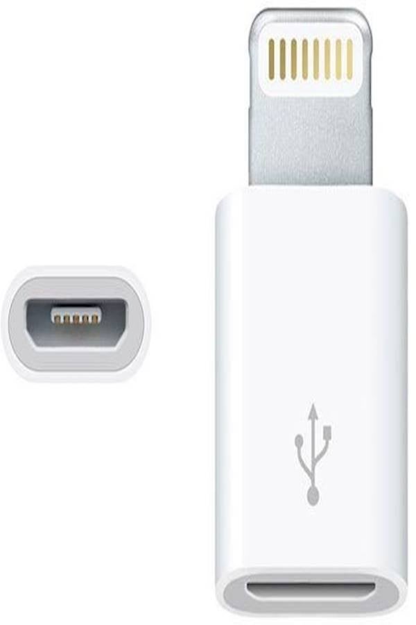 Generic - Lightning To Micro USB Adapter White - Image 1