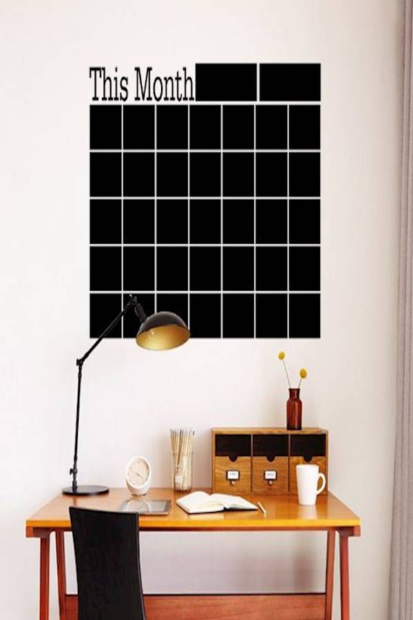 Monthly Schedule Planner Blackboard Stickers Black/White 60x45centimeter - Image 2