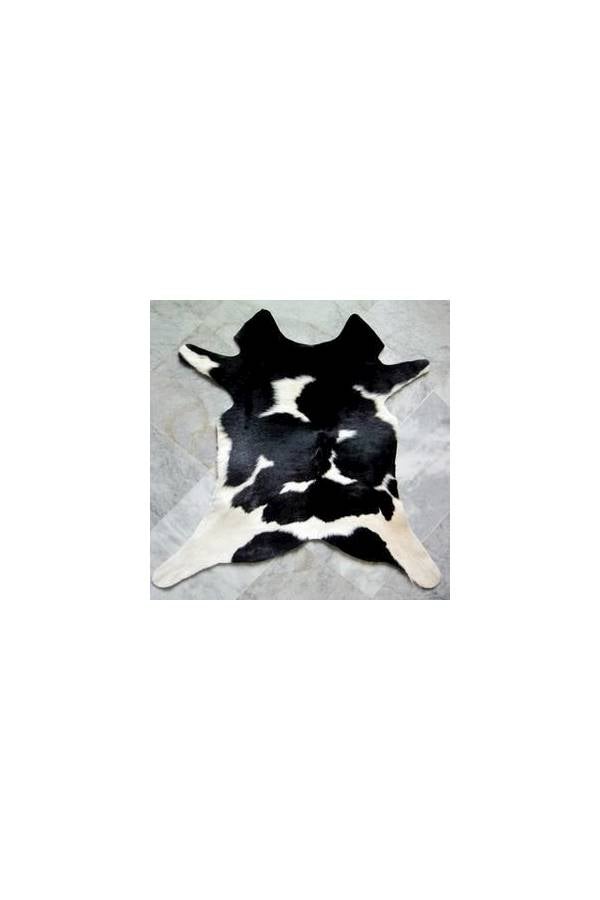 Dubai Fast Leather - Cowhide Black And White Calfskin Rug Multicolour - Image 1