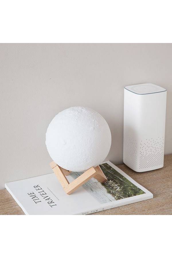 LED 3D Print Rechargeable Moon Light Beige/Yellow - Image 4