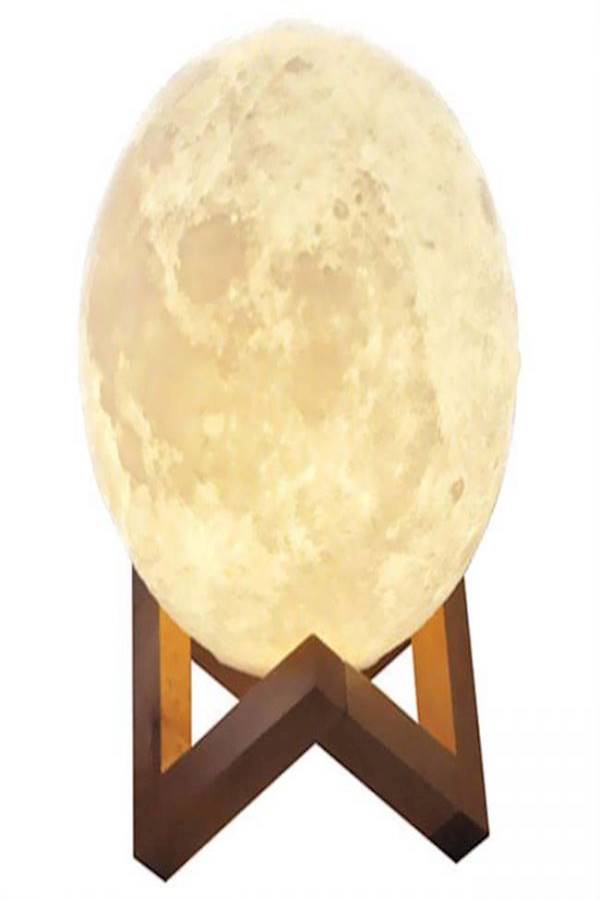 كيه كيه مون مصباح للزينة على شكل قمر أصفر/بني 3.15بوصة