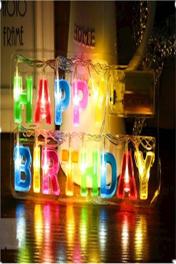 13 LED Letter Battery Operated String Lights Birthday Party Decor Multi Color - Image 4
