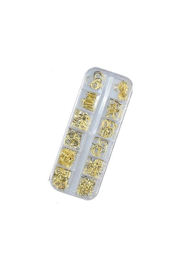 Rivet Nail Art Decoration Stickers Kit Gold - Image 4