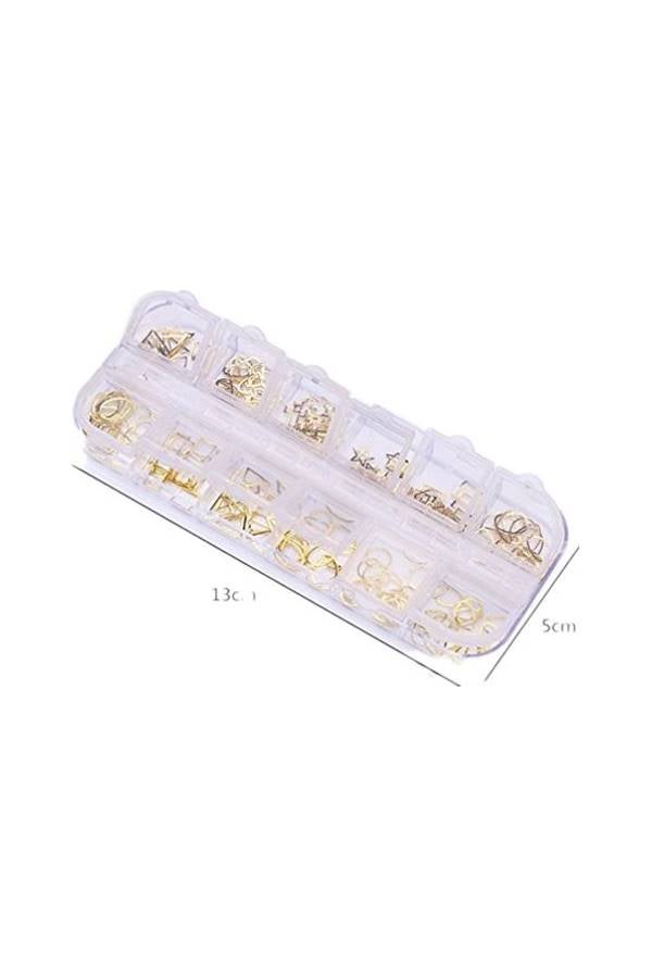 Rivet Nail Art Decoration Stickers Kit Gold - Image 5